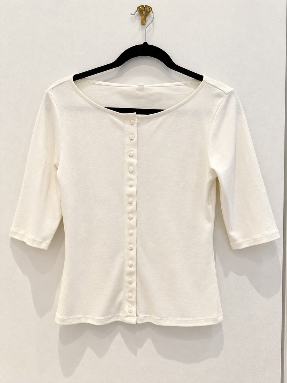 KOTN Ivory Button-Front Women's Top- Medium